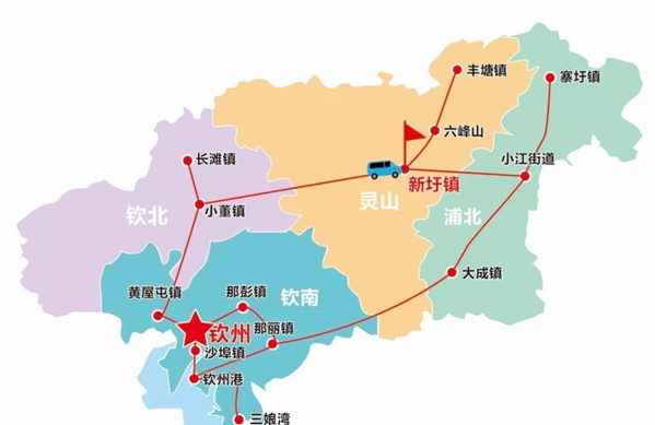 灵山县乡镇地图全图图片